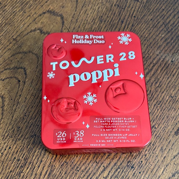 Tower 28 Poppi Fizz & Frost Set in Festive Red - Picture 6 of 7